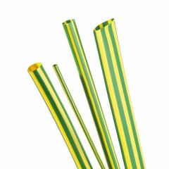 Gaine paroi mince 3/1mm jaune/verte 1m