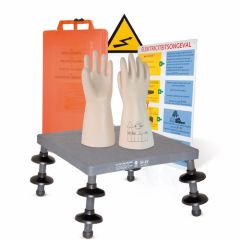 Kits d'accessoires de sécurité pour cabines extérieures (tabouret, gants isolants, autocollants ...)