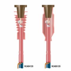 Adaptateur pour raccordement droit/90° sur traversées type C jusque Umax=24 kV.