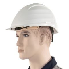 Casque électricien PE sans ventilation - blanc